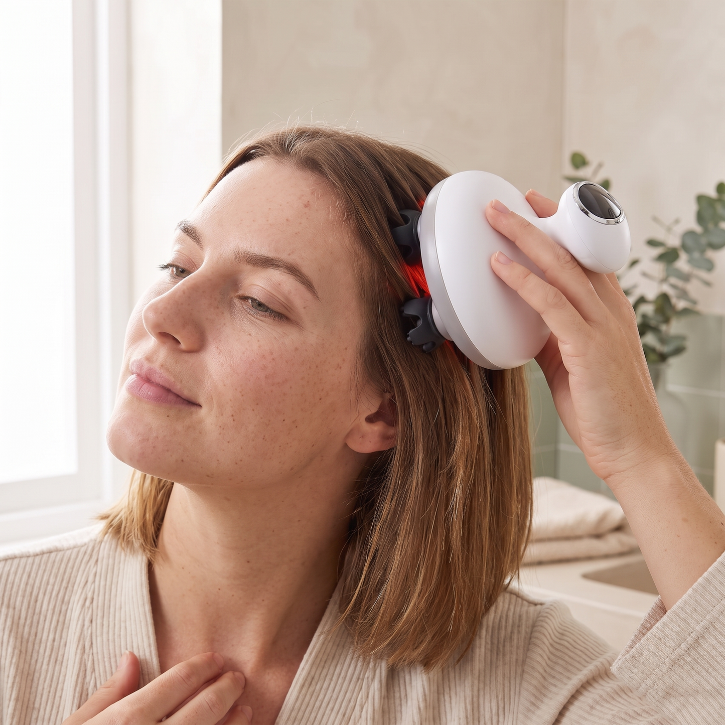 Treeline Scalp Reviver worked from crown toward the nape