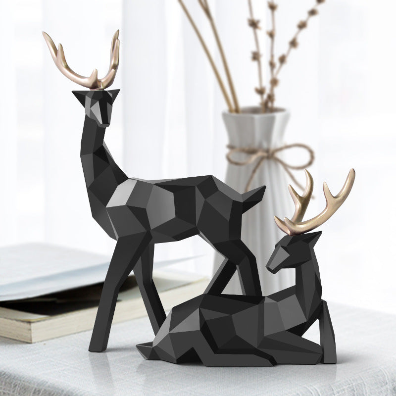 Geometric Deer Statue - Premium Peaks