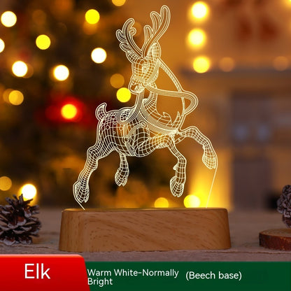 3D Acrylic LED Christmas Night Light - Premium Peaks