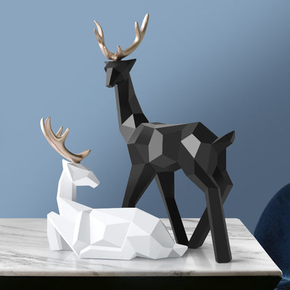 Geometric Deer Statue - Premium Peaks