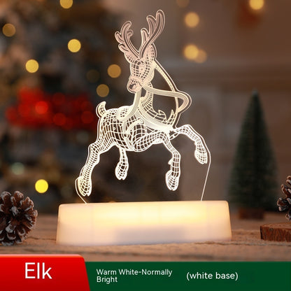 3D Acrylic LED Christmas Night Light - Premium Peaks