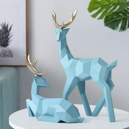 Geometric Deer Statue - Premium Peaks