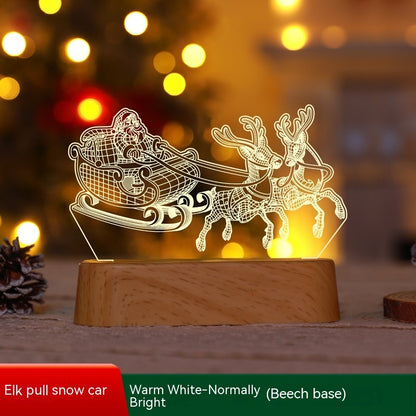 3D Acrylic LED Christmas Night Light - Premium Peaks