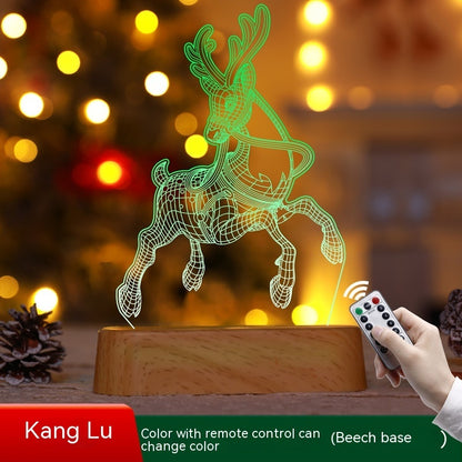 3D Acrylic LED Christmas Night Light - Premium Peaks