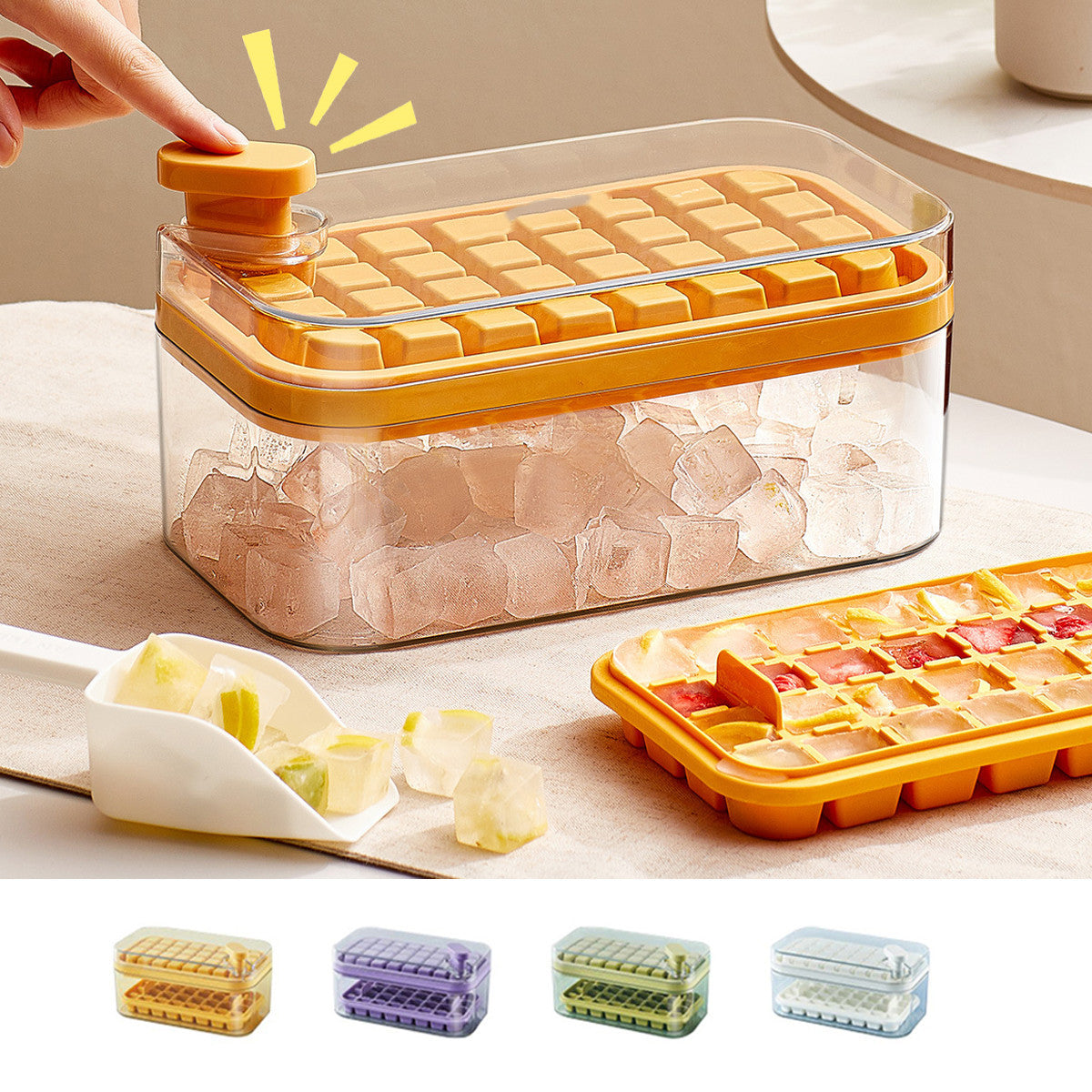 Lazy Ice Cube Tray with Storage Box - Premium Peaks