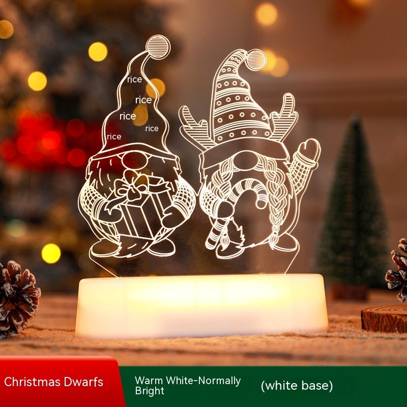 3D Acrylic LED Christmas Night Light - Premium Peaks