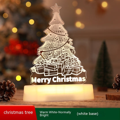 3D Acrylic LED Christmas Night Light - Premium Peaks