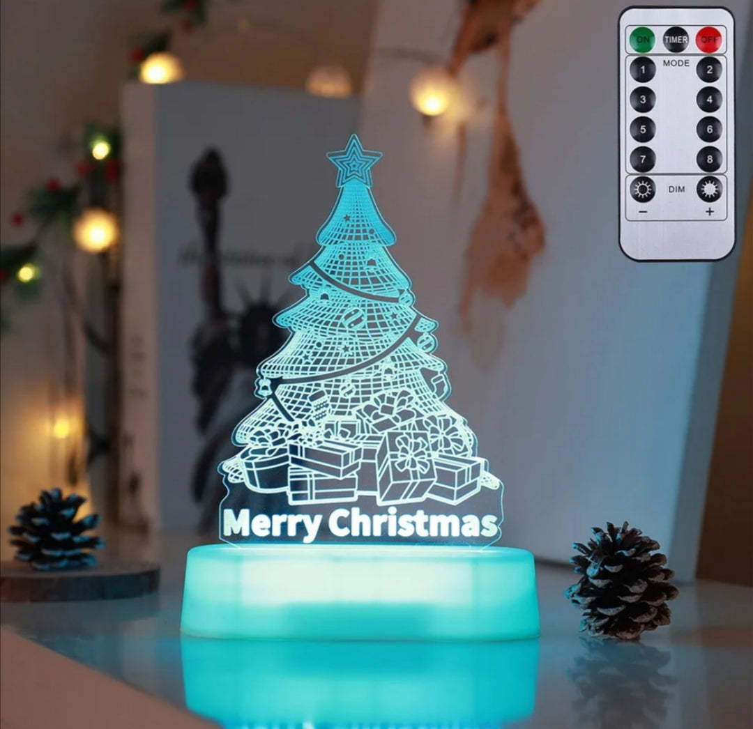 3D Acrylic LED Christmas Night Light - Premium Peaks