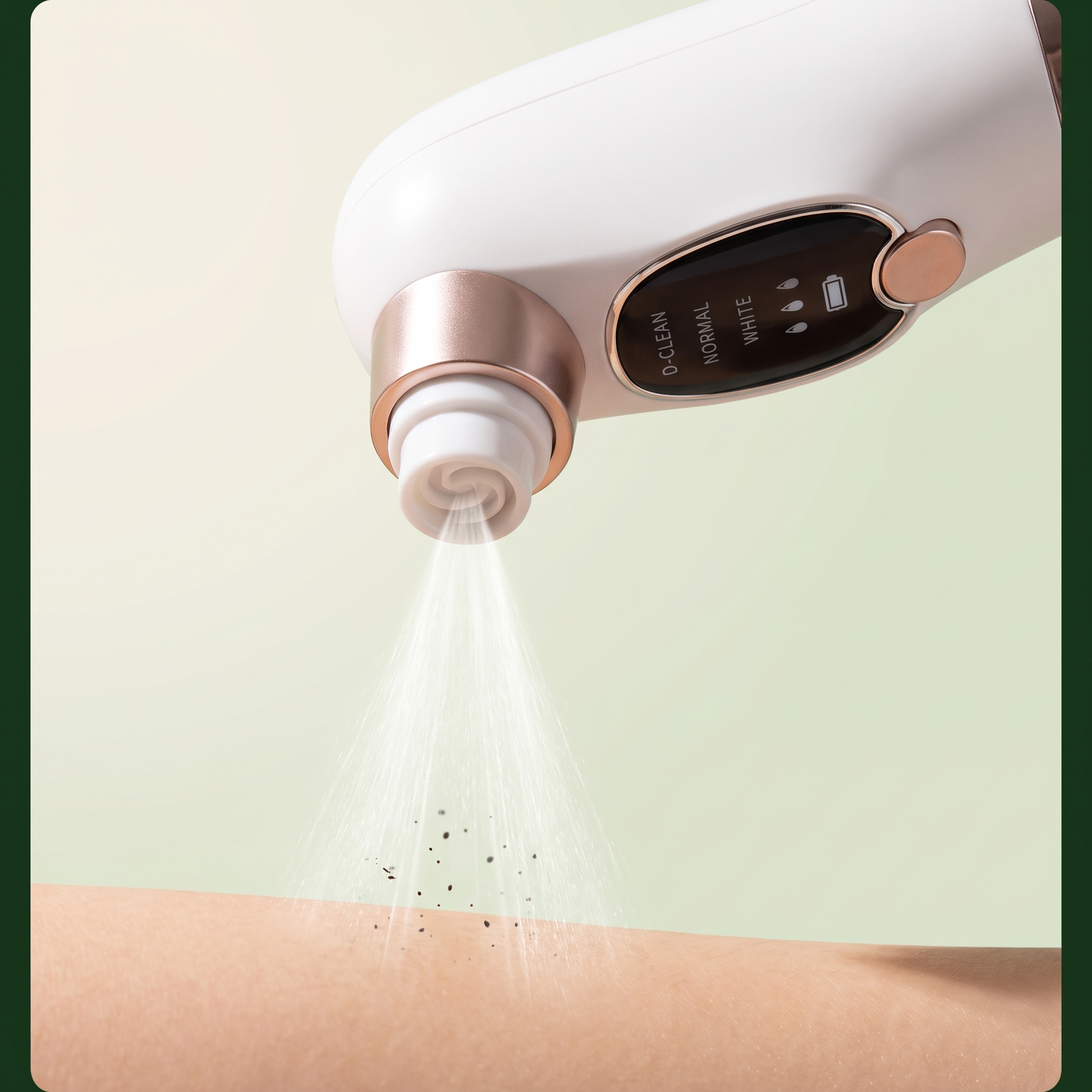 Macro of the Updraft Pore Vacuum suction in action