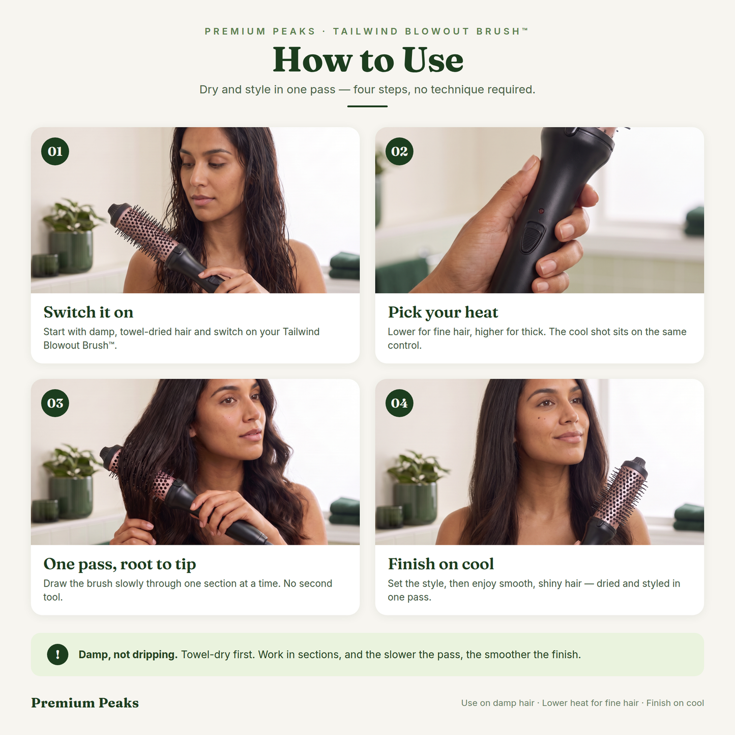 Tailwind Blowout Brush™ - Salon Quality Ionic Hot-Air Styling Brush